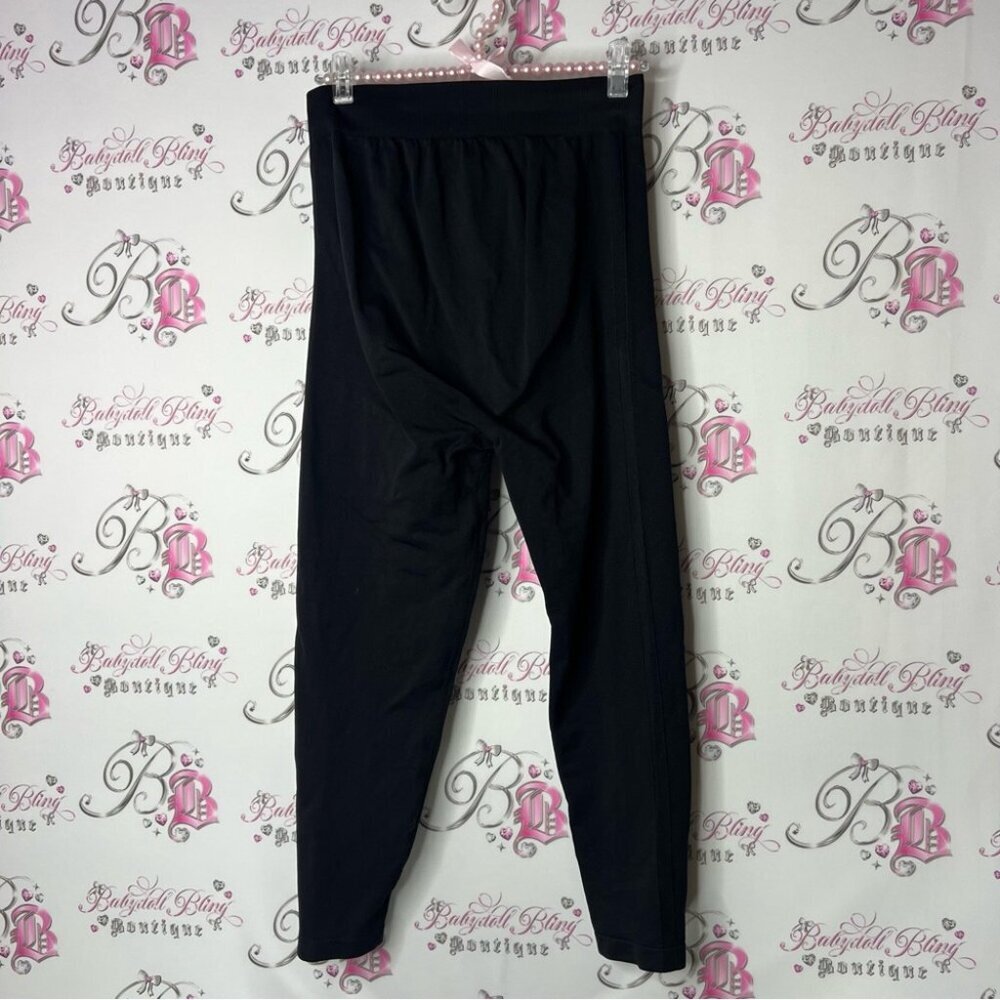 Maternity leggings pregnancy stretchy but lifting Black Sheer Leggings